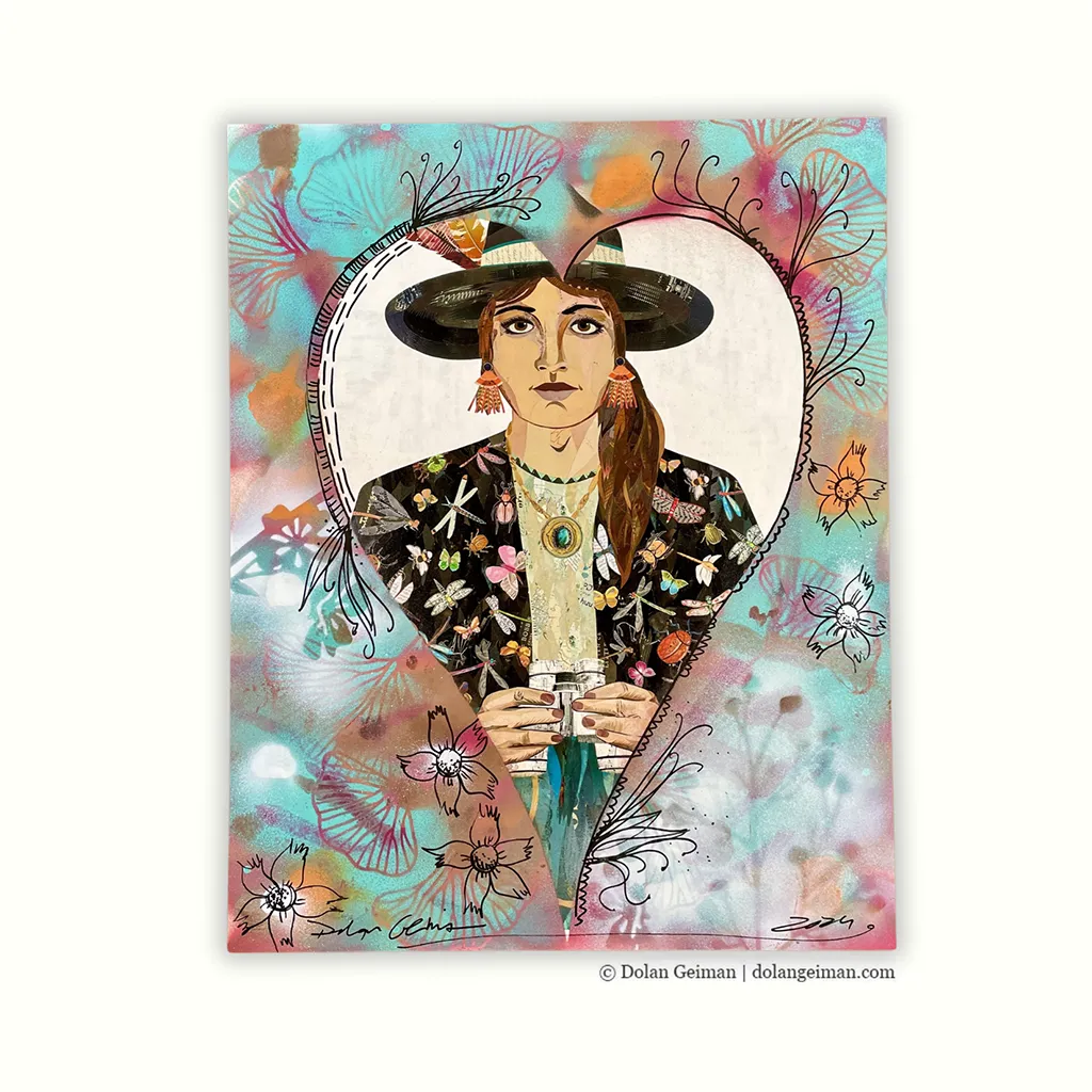 EMBELLISHED PRINT - JUNE BUG limited edition paper print