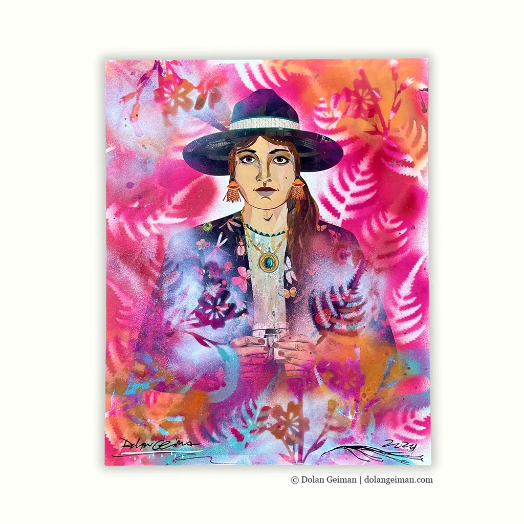 EMBELLISHED PRINT - JUNE BUG limited edition paper print