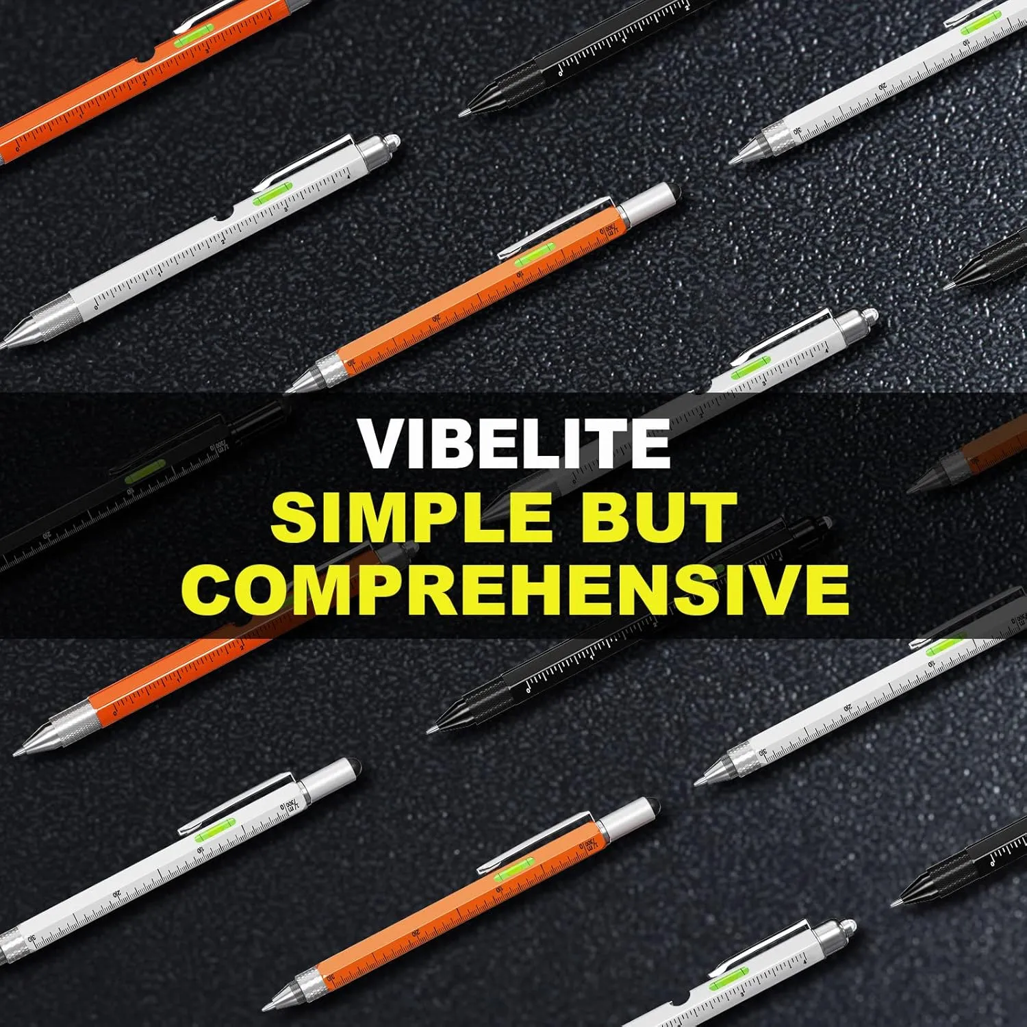 Fathers Day Dad Gifts for Dad Husband, 9 in 1 Multitool Pen Set with LED, Stylus, Level, Screwdriver, Fathers Day Gift from Daughter Wife Son, Gadgets for Men, Father, Orange,1 Pack