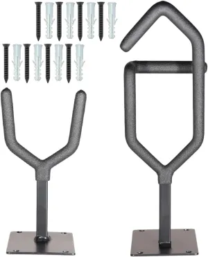 Gun Rack for Wall-Enhanced Gun Storage & Display, Secure Wall Mount Rifle Rack with PVC Rubber Hooks, Heavy Duty Carbon Steel with Spray & Dip Coating Finish (4 Sets)