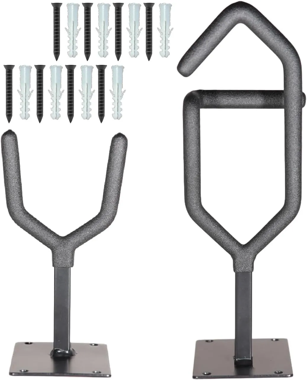 Gun Rack for Wall-Enhanced Gun Storage & Display, Secure Wall Mount Rifle Rack with PVC Rubber Hooks, Heavy Duty Carbon Steel with Spray & Dip Coating Finish (4 Sets)