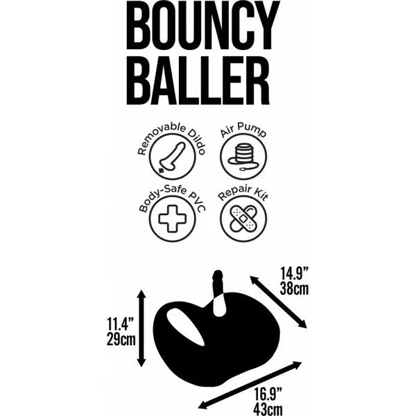 Hott Products Bouncy Baller Inflatable Dildo