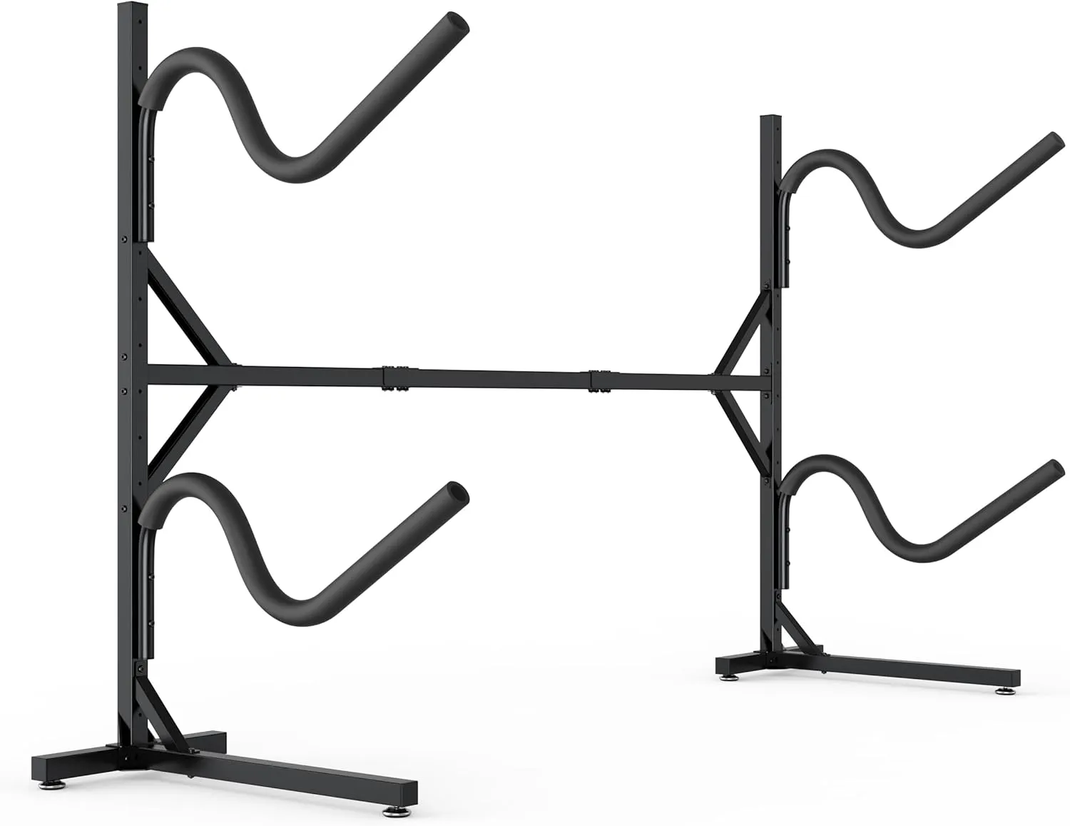 Kayak Storage Rack, Heavy Duty Freestanding Kayak Rack for Garage and Outdoor Storage, Kayak Stand Adjustable for Kayak, Canoe, Surfboard and Paddle Board