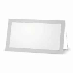 Light Gray Place Cards - Tent Style