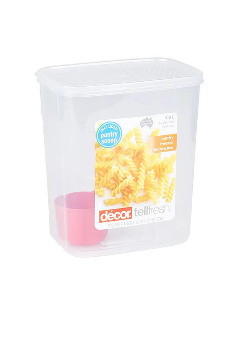 Oblong Tall Cereal Container 3L with Scooper