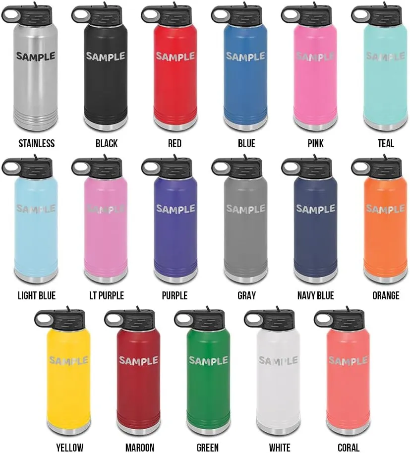 Paddle Board and Paddle Laser Engraved Water Bottle Customizable Polar Camel Stainless Steel with Straw - paddle boarding sticker pabbleboard sup stand up v2 Black 32 oz