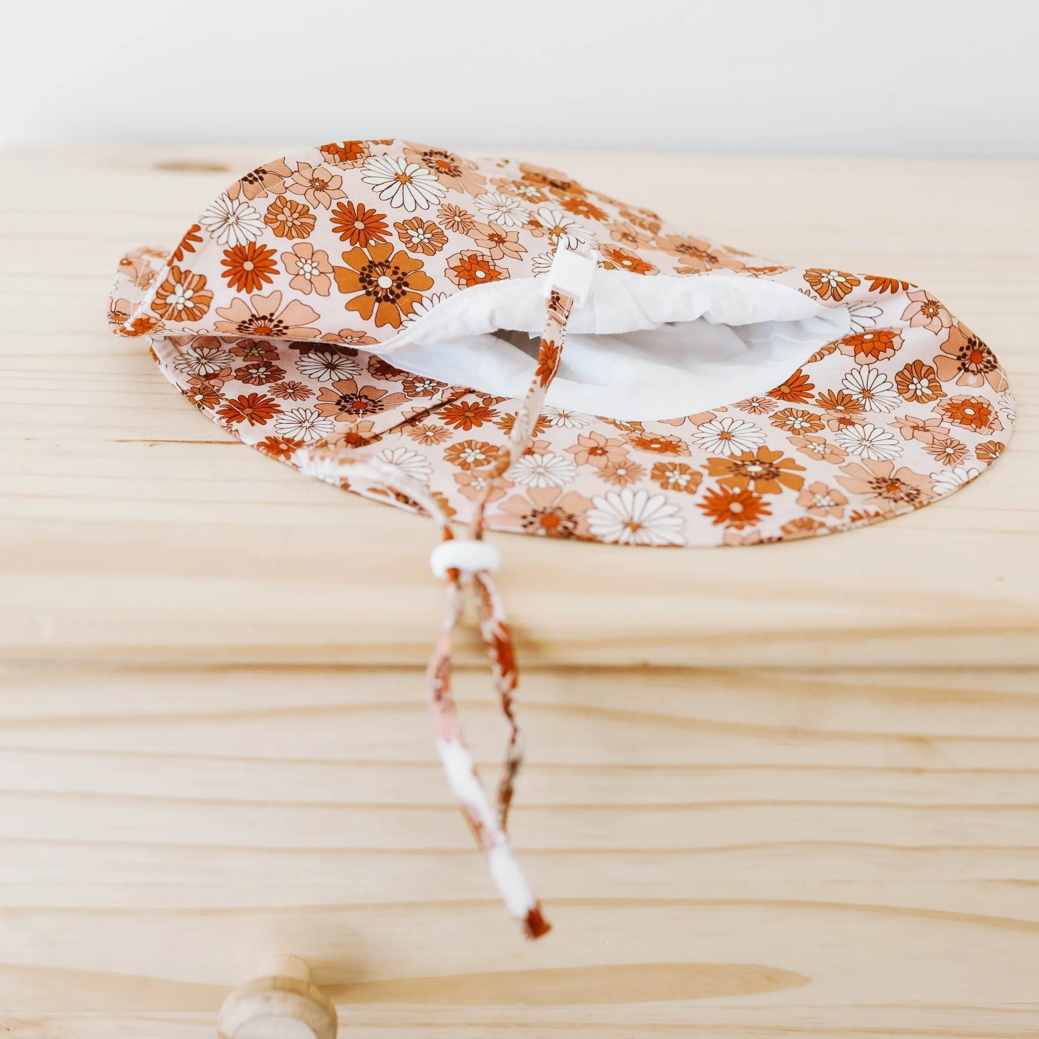 Retro Blooms Sunhat UPF 50  with Adjustable Breakaway Strap