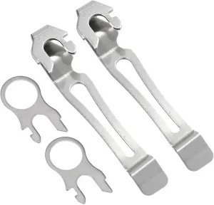 Stainless Steel Quick Release Multi-Tool Set - Pocket Clip and Lanyard Ring (2)
