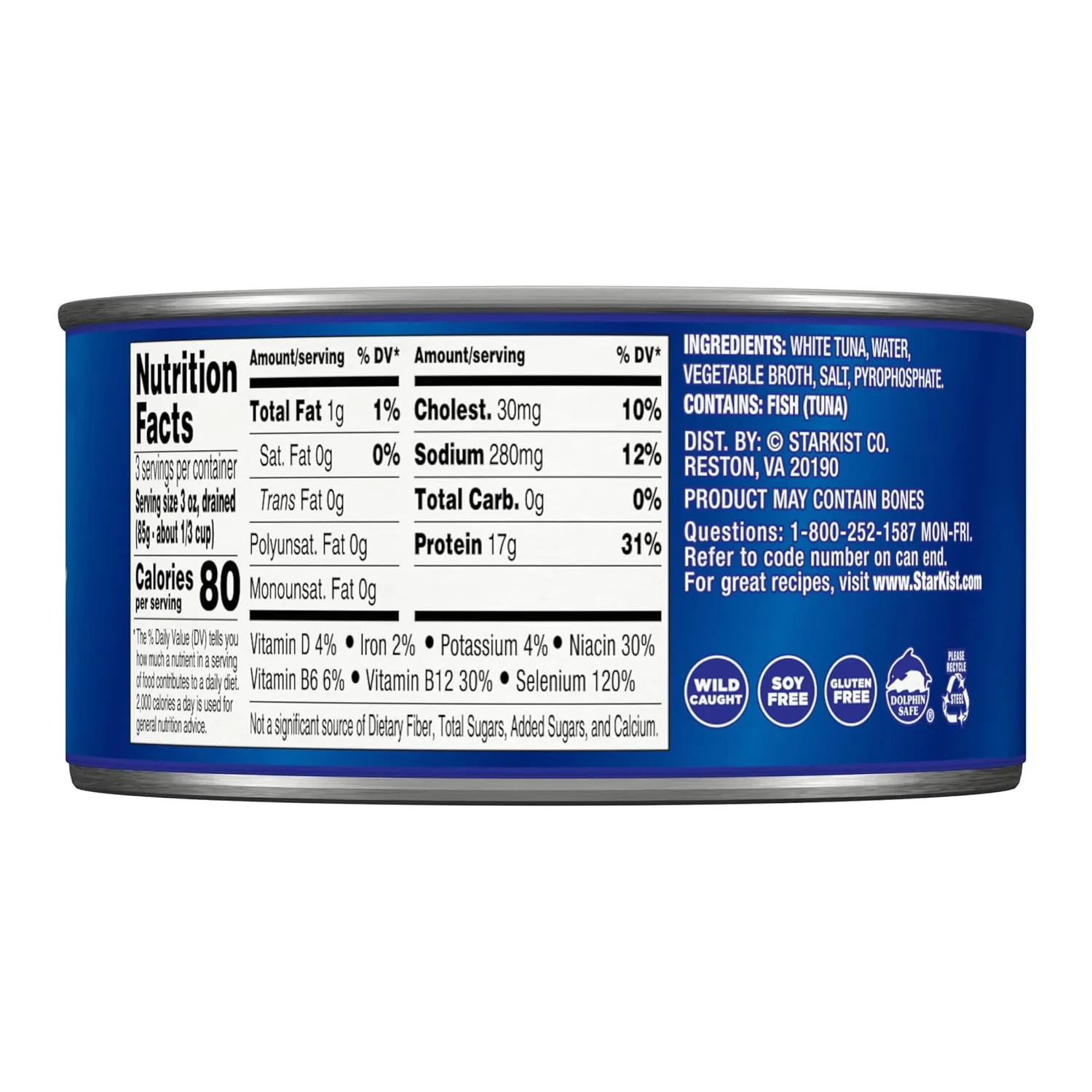 StarKist Chunk White Albacore Tuna in Water, 12 Oz, Pack of 12