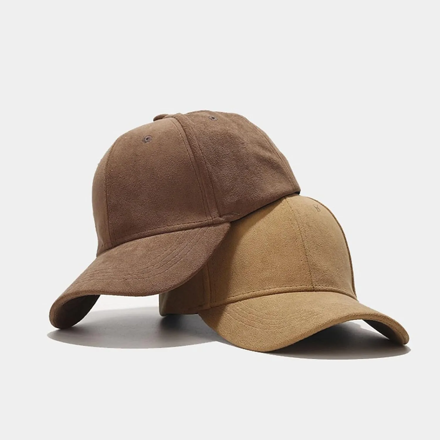 Suede Baseball Caps for Women Classic Adjustable Plain Running Dad Hats Stylish Unconstructed Low Profile Trucker Hat