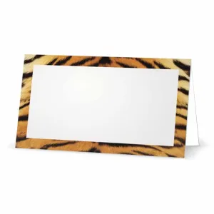 Tiger Print Place Cards - Tent Style
