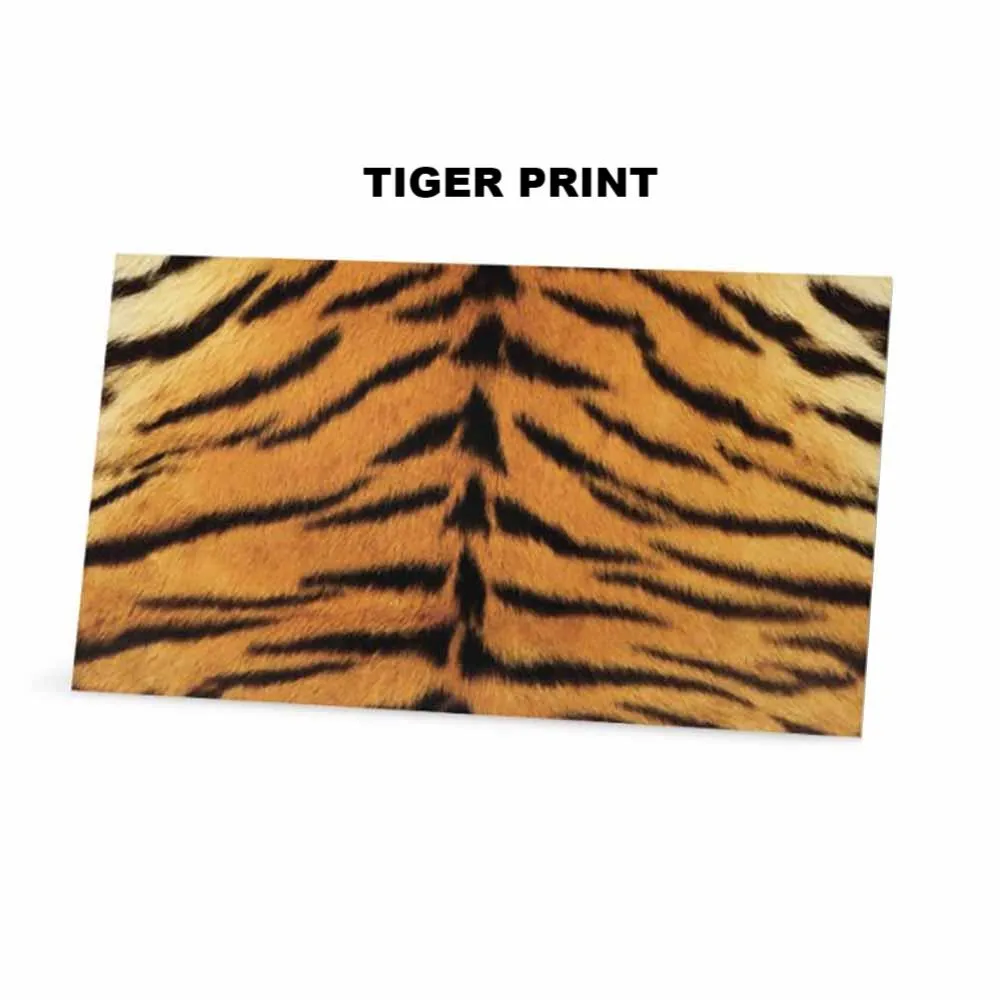 Tiger Print Place Cards - Tent Style