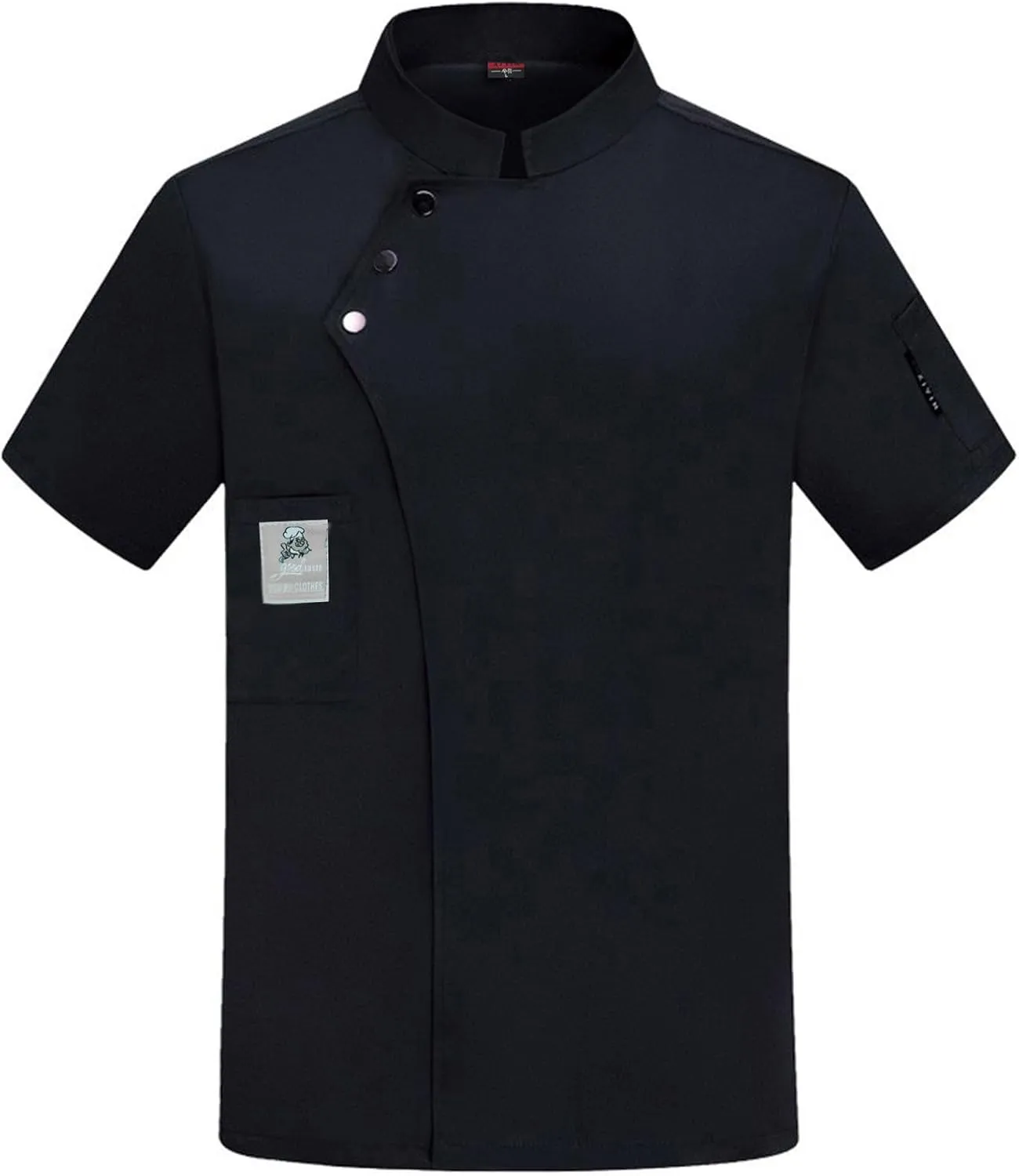 Unisex Chef Coat Short Sleeve Cook Shirts Restaurant Kitchen Food Service Uniform Chef Jacket for Men Women M-4XL