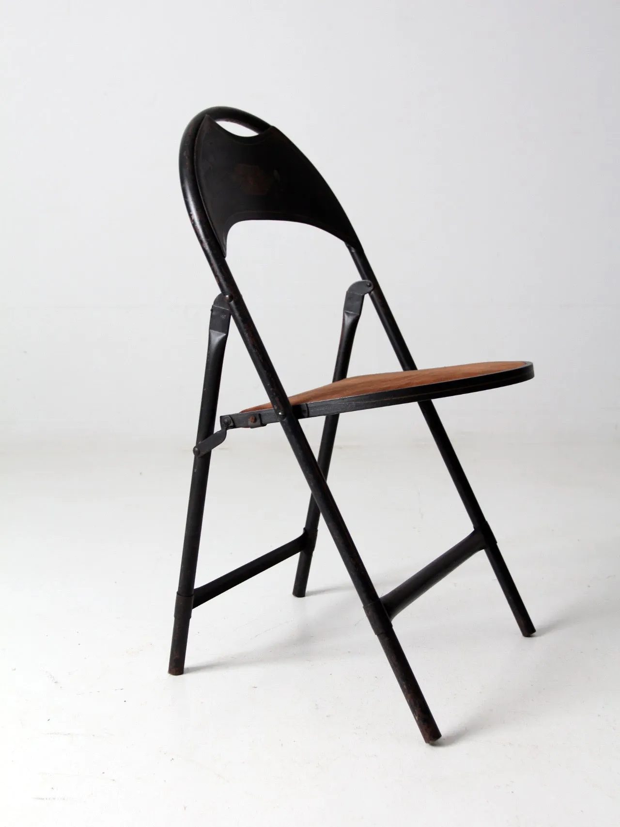 vintage metal folding chiar