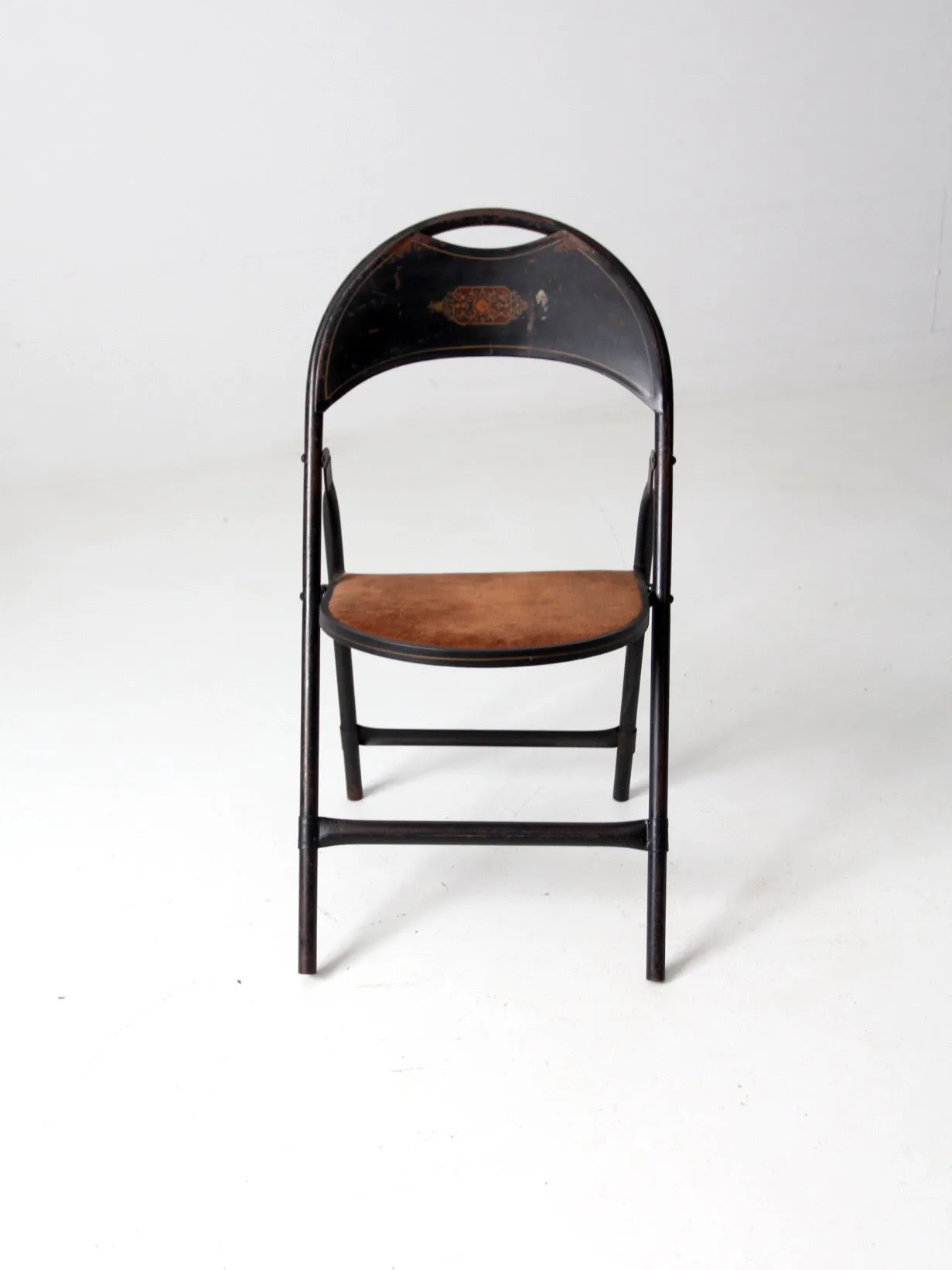 vintage metal folding chiar