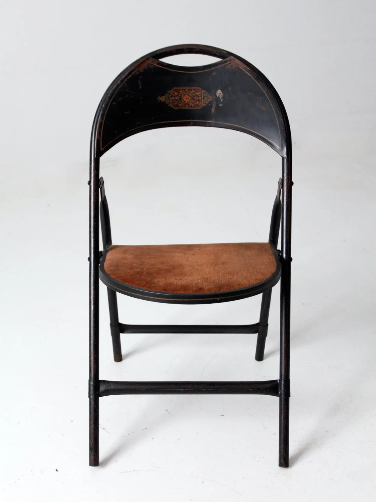 vintage metal folding chiar